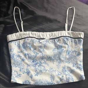 Blue Floral Women's Camisole